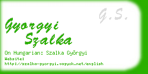 gyorgyi szalka business card